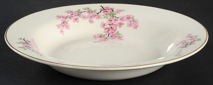Cherie Gold Rim Soup Bowl by Royal (USA)-1