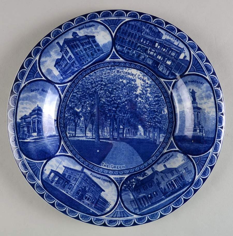 Souvenir of Waterbury Conn Dinner Plate by Rowland & Marsellus-1