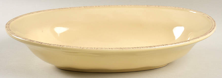 Cucina Almond Cream 12" Oval Serving Bowl by Rachael Ray-1