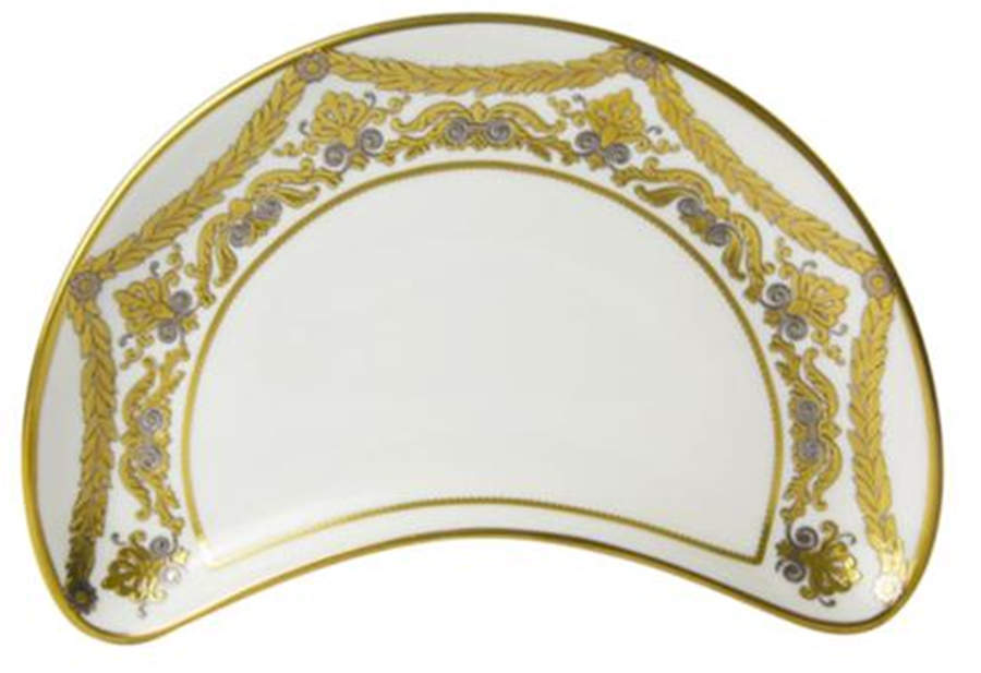 Pearl Palace Crescent Salad Plate by Royal Crown Derby-1