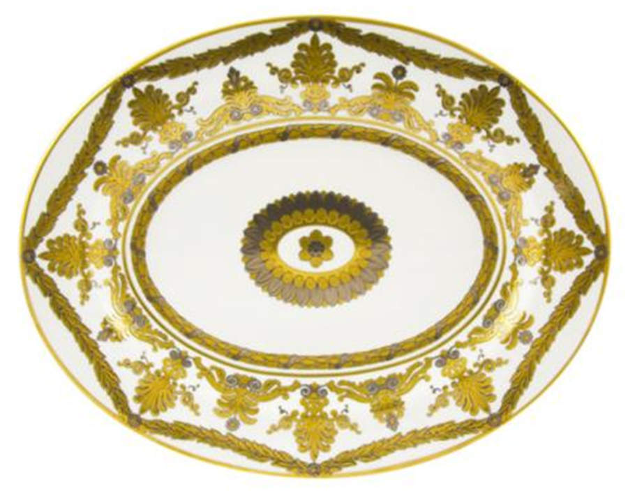 Pearl Palace 13" Oval Serving Platter by Royal Crown Derby-1