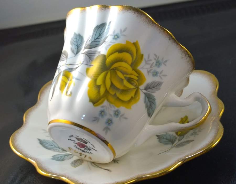 5651A Flat Cup & Saucer Set by Rosina-Queens-1