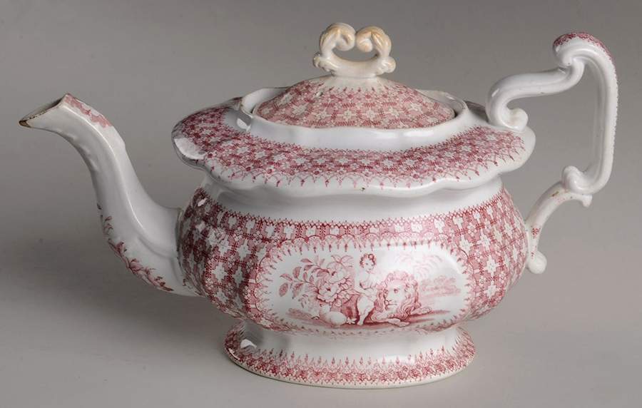 Peace Pink Teapot & Lid by Robinson Wood & Brownf-1