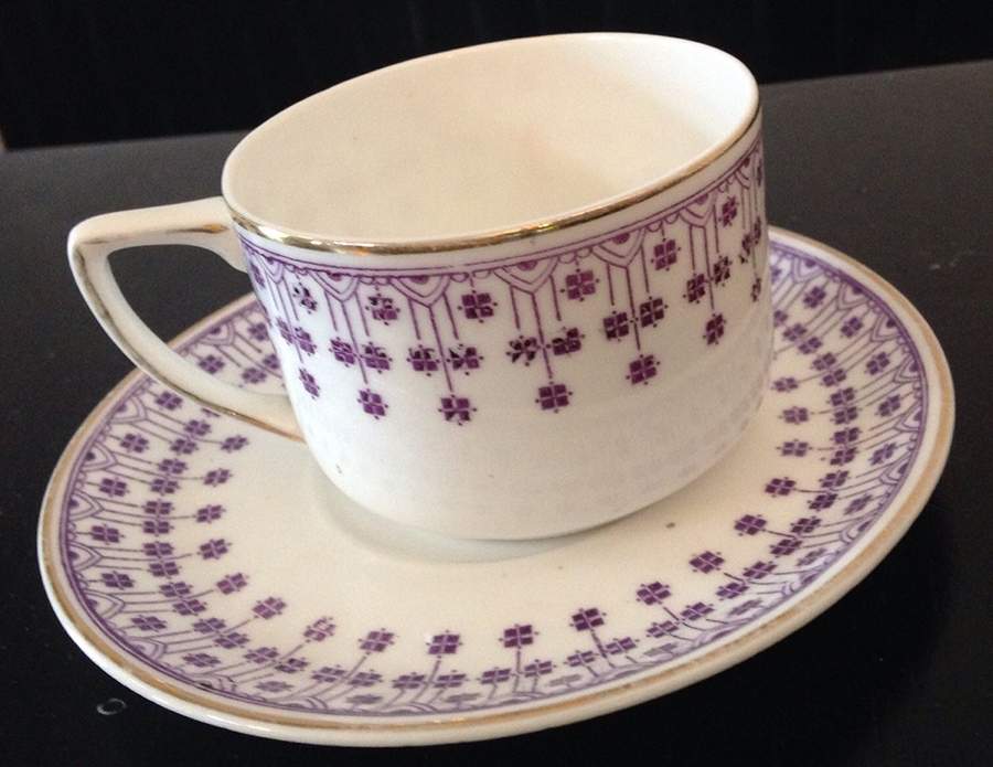 1654 Flat Cup & Saucer Set by Rorstrand-1