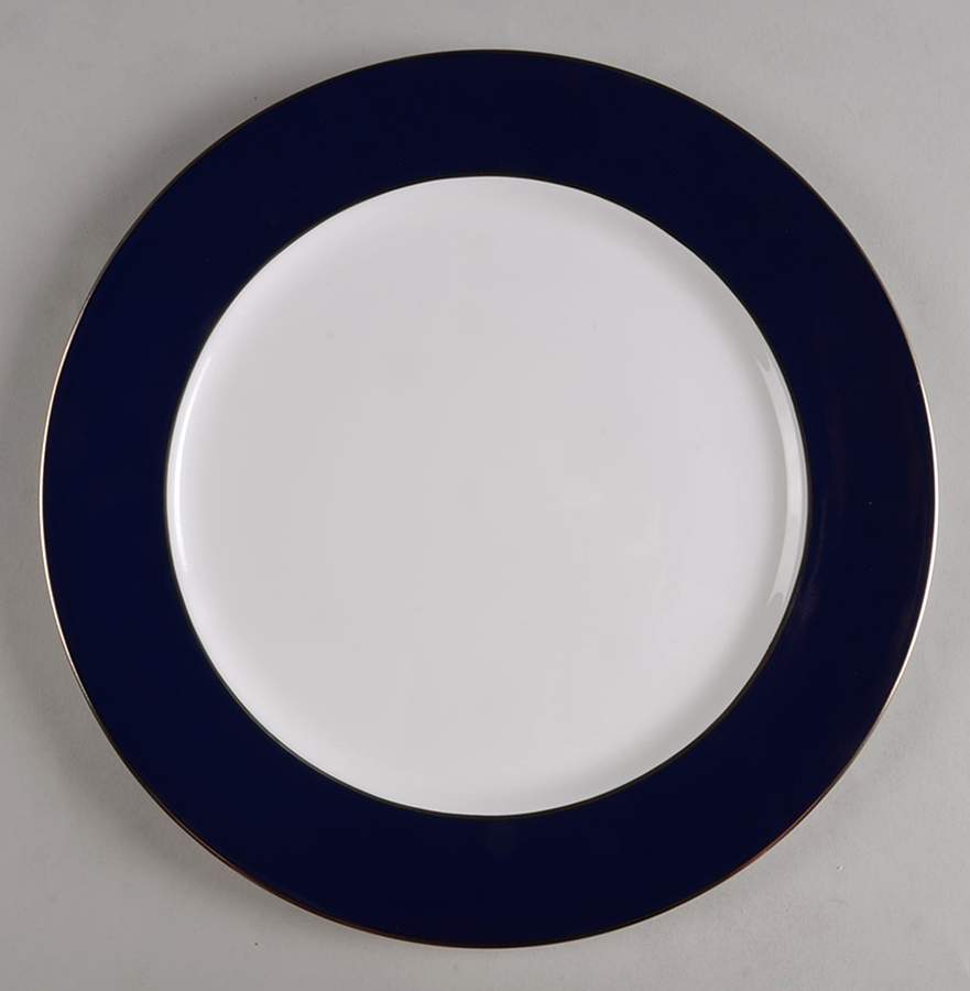 Cobalt Band (Platinum Trim) Service Plate (Charger) by Royal Crown Derby-1
