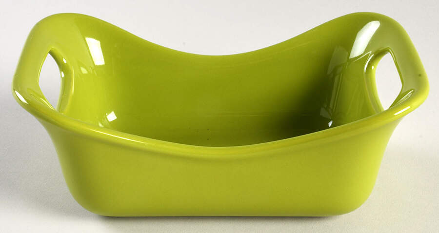 Serveware Lime Green 7" Handled Rectangular Baker by Rachael Ray-1