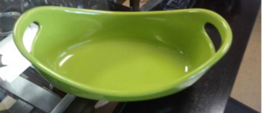 Serveware Lime Green 11" Oval Handled Baker by Rachael Ray-1