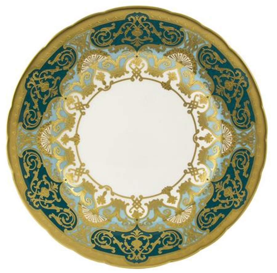 Heritage Forest Green and Turquoise Dinner Plate by Royal Crown Derby-1