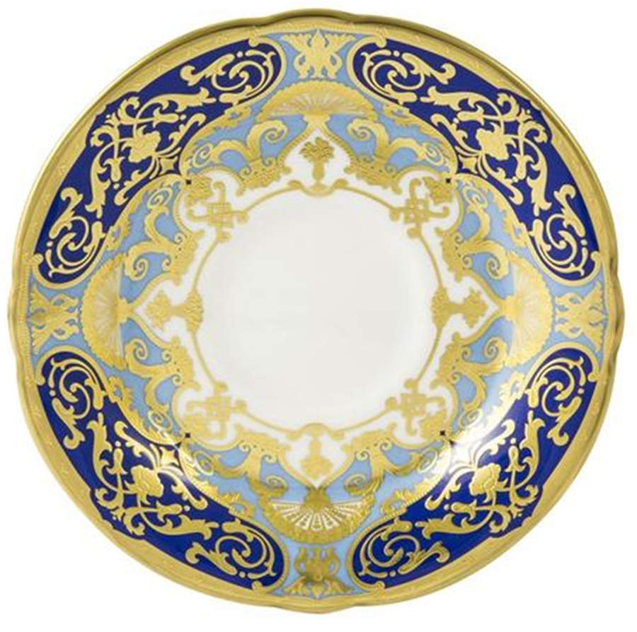 Heritage Forest Green and Turquoise Saucer by Royal Crown Derby-1