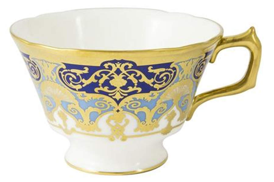 Heritage Forest Green and Turquoise Footed Cup by Royal Crown Derby-1