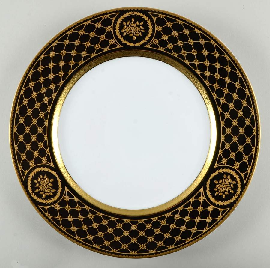 Chambord Noir (Black Encrusted) Dinner Plate by Raynaud-1