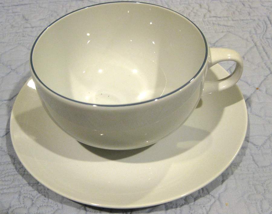 3074 Flat Cup & Saucer Set by Royal Copenhagen-1