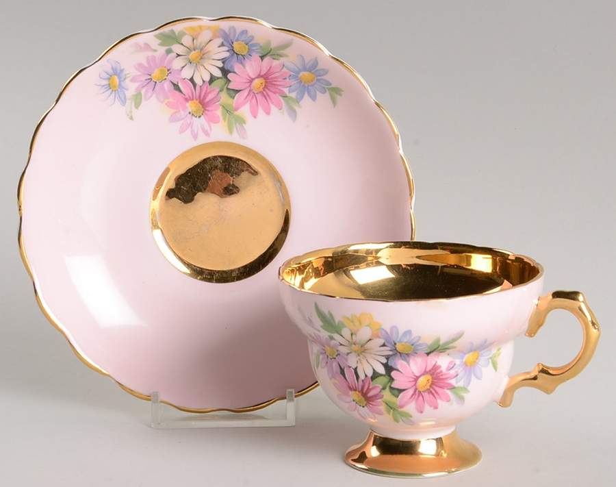 4894 Footed Cup & Saucer Set by Rosina-Queens-1