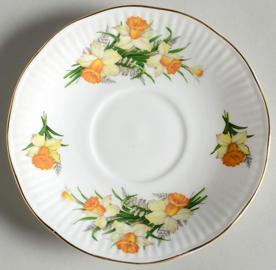 Centenary Year (Floral, Eros Shape) Saucer by Rosina-Queens-1