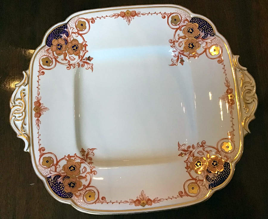 A69 Handled Cake Plate by Royal Crown Derby-1