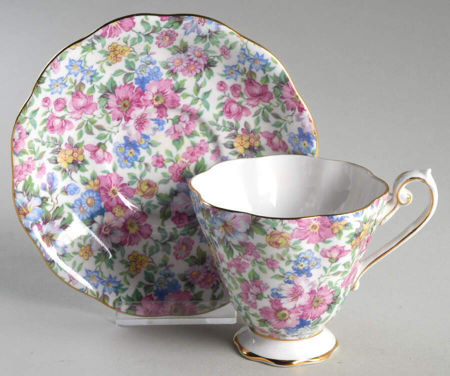 2308 Footed Cup & Saucer Set by Royal Standard-1