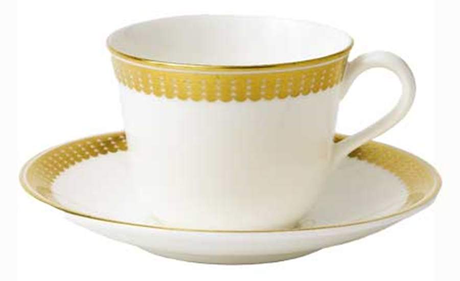 Bristol Belle Blanchard Flat Cup & Saucer Set by Royal Crown Derby-1
