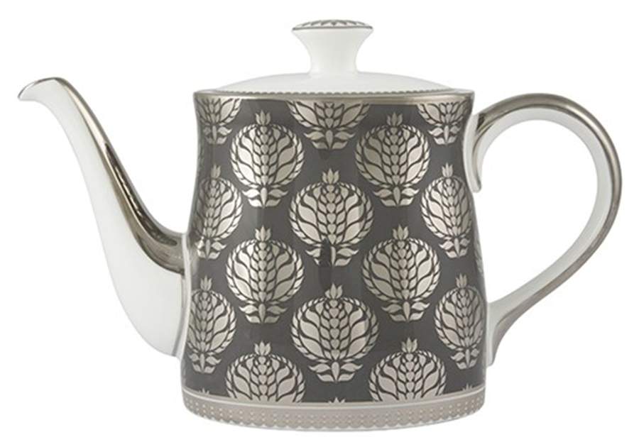 Bristol Belle Graphite Teapot & Lid by Royal Crown Derby-1