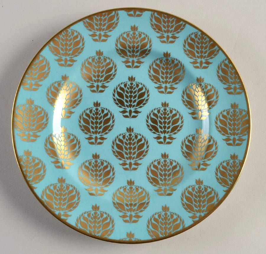 Bristol Belle Turquoise Salad Plate by Royal Crown Derby-1