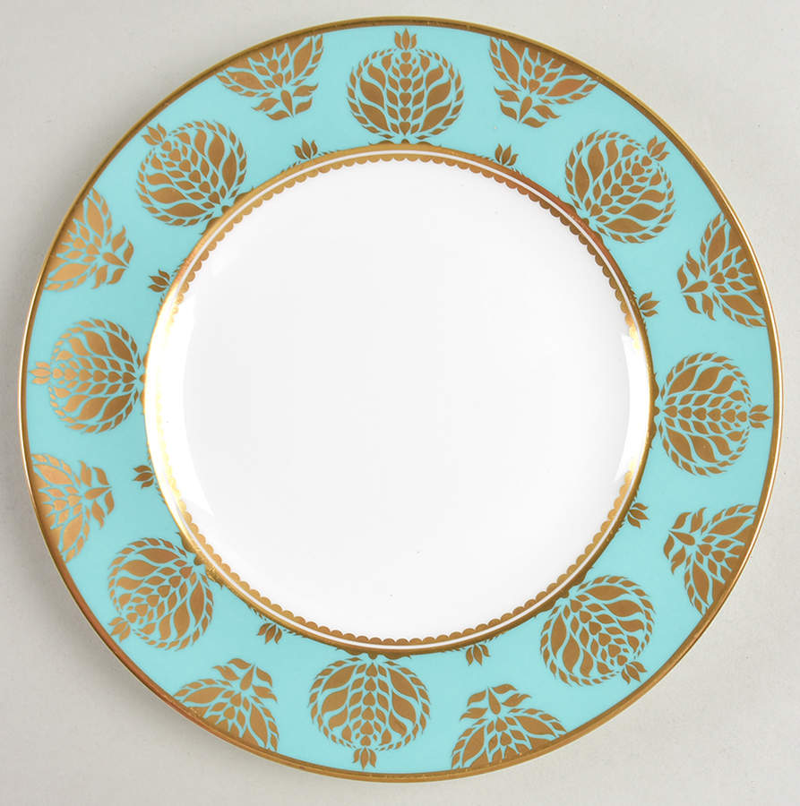 Bristol Belle Turquoise Salad Plate by Royal Crown Derby-1