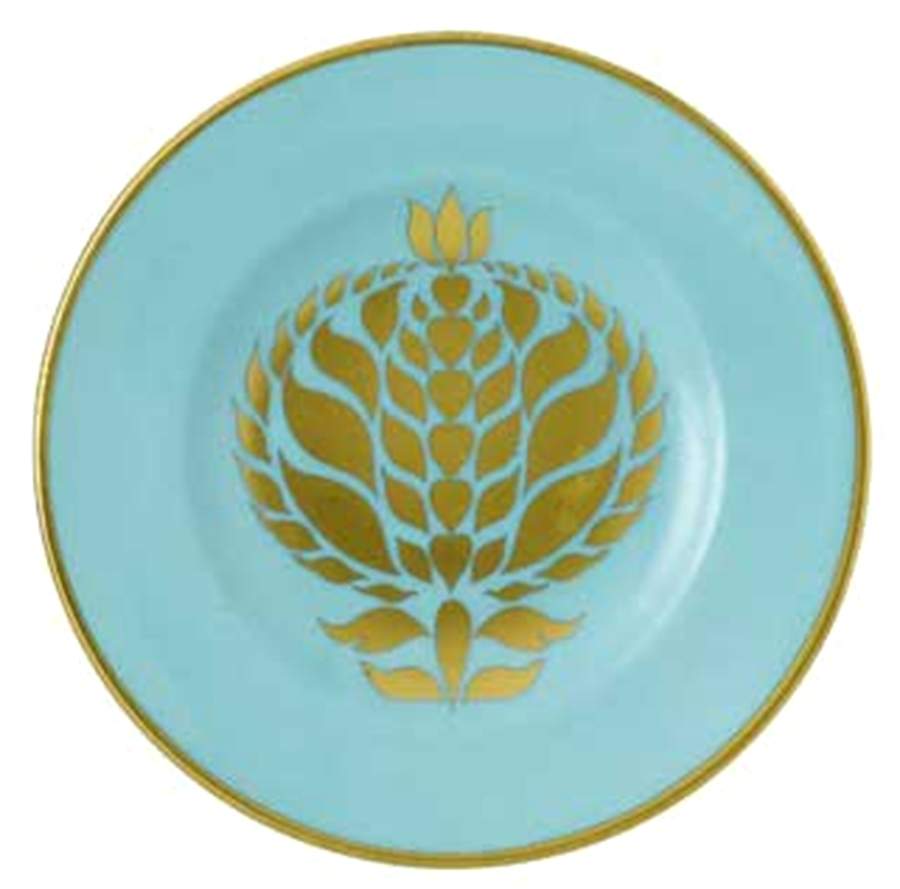Bristol Belle Turquoise Accent Bread & Butter Plate by Royal Crown Derby-1