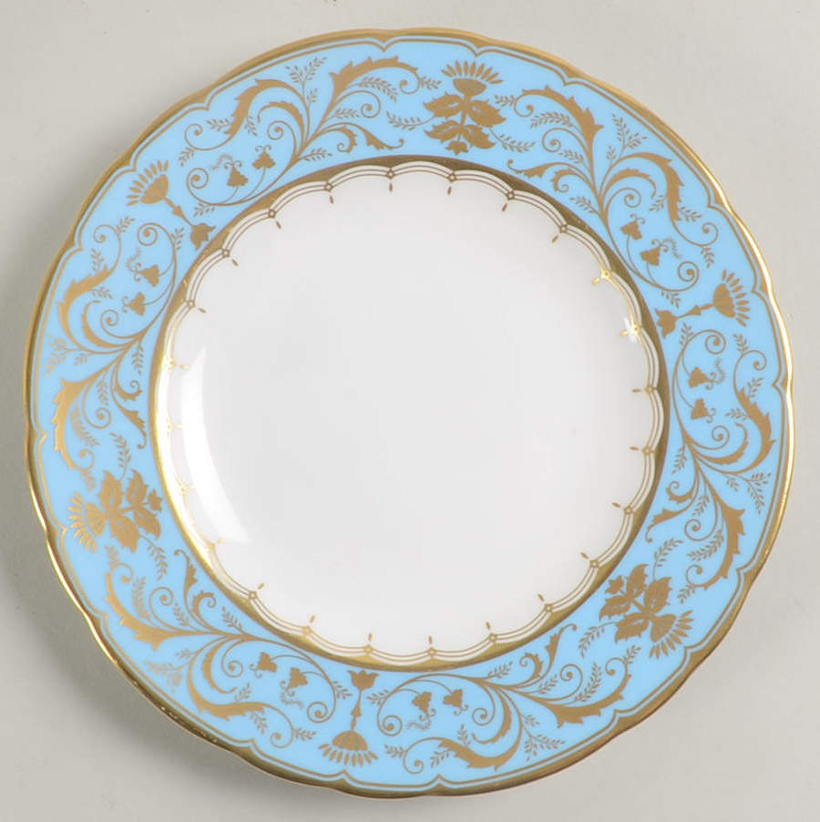 Darley Abbey Harlequin Duck Egg Bread & Butter Plate by Royal Crown Derby-1
