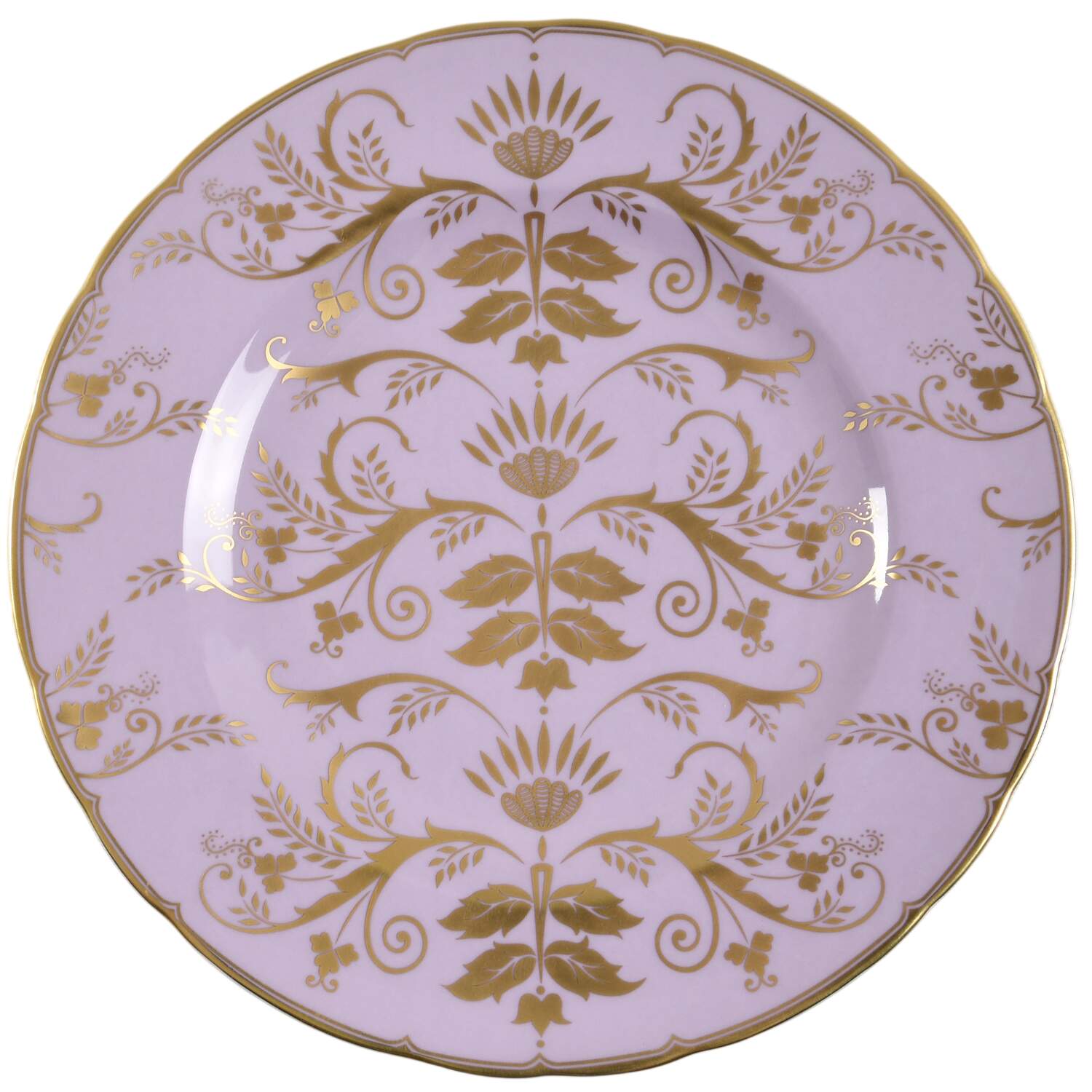 Darley Abbey Harlequin Lavender Salad Plate by Royal Crown Derby-1