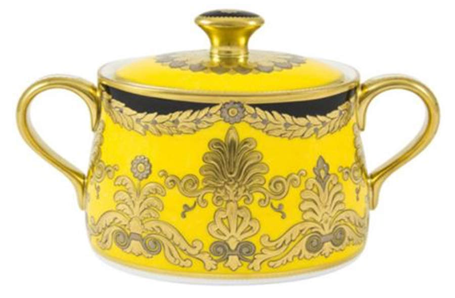 Amber Palace Sugar Bowl & Lid by Royal Crown Derby-1