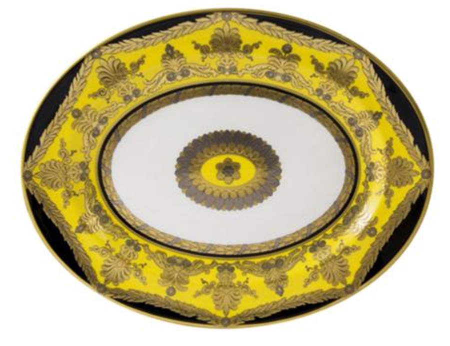 Amber Palace 13" Oval Serving Platter by Royal Crown Derby-1