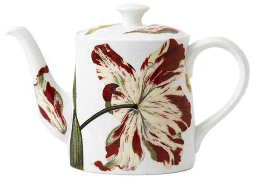 Botanical Tulips Teapot & Lid by Royal Crown Derby-1