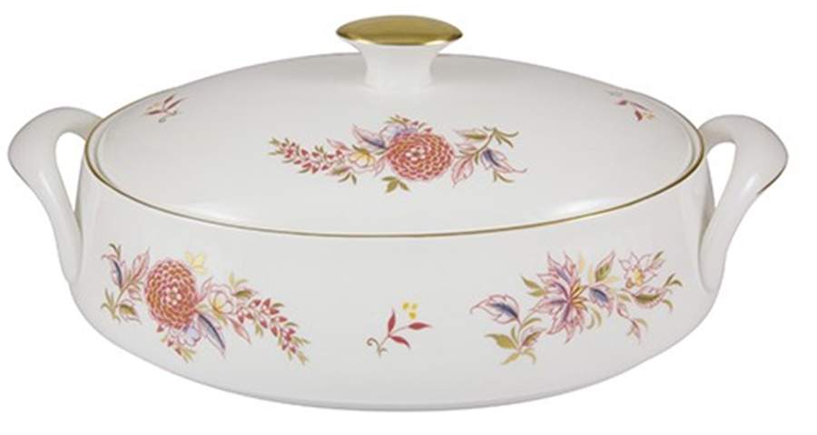 Derbyshire Garden Round Covered Vegetable by Royal Crown Derby-1