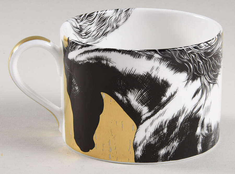 Equus Gold Flat Cup by Royal Crown Derby-1