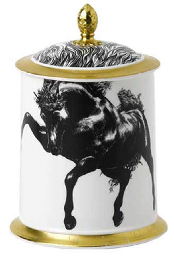 Equus Gold Medium Storage Jar & Lid by Royal Crown Derby-1