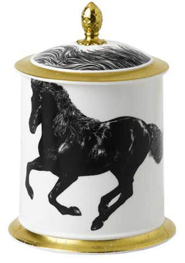 Equus Gold Large Storage Jar & Lid by Royal Crown Derby-1