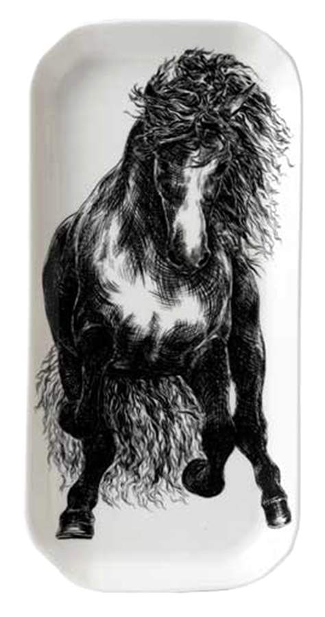 Equus White Large Sandwich Tray by Royal Crown Derby-1