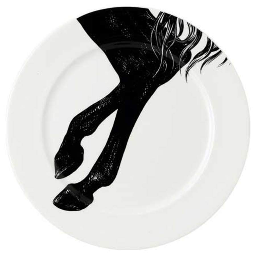 Equus White Dinner Plate by Royal Crown Derby-1