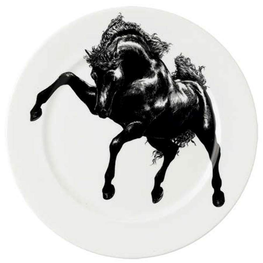 Equus White Dinner Plate by Royal Crown Derby-1