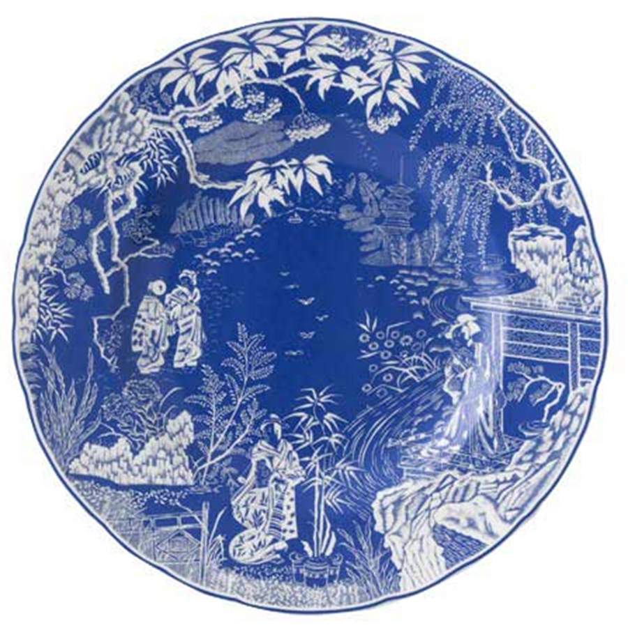 Mikado Blue Dinner Plate by Royal Crown Derby-1