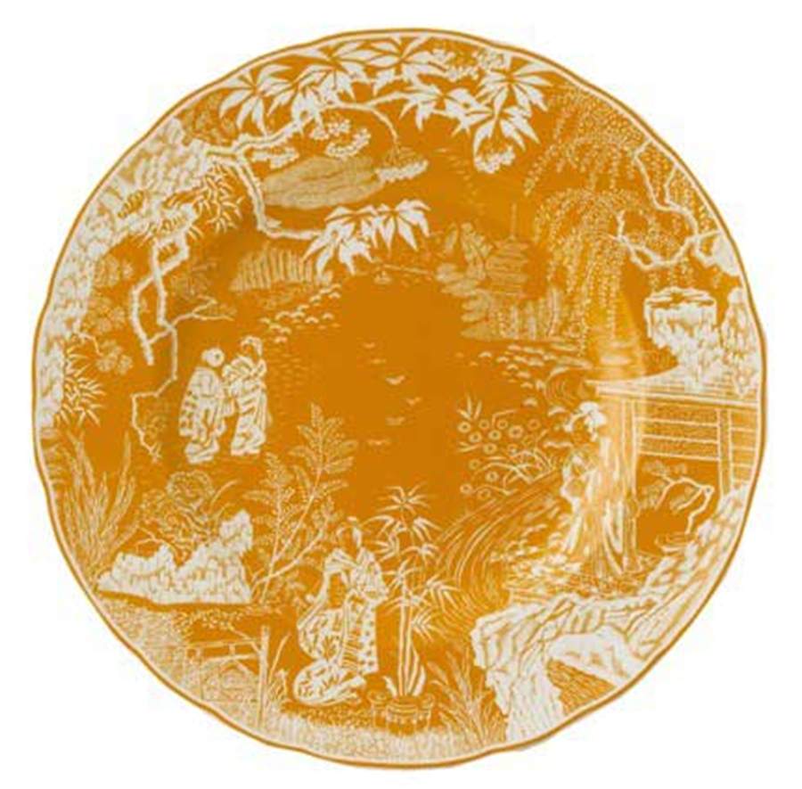Mikado Cantaloupe Dinner Plate by Royal Crown Derby-1