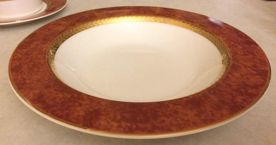 Imperial Sienna Rim Soup Bowl by Retroneu-1