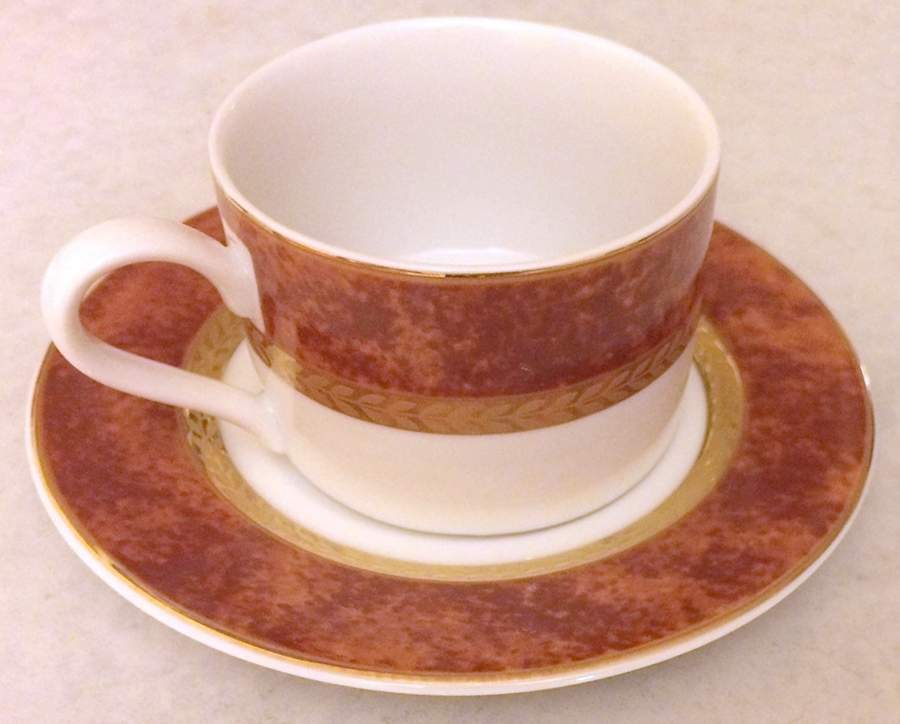 Imperial Sienna Flat Cup & Saucer Set by Retroneu-1