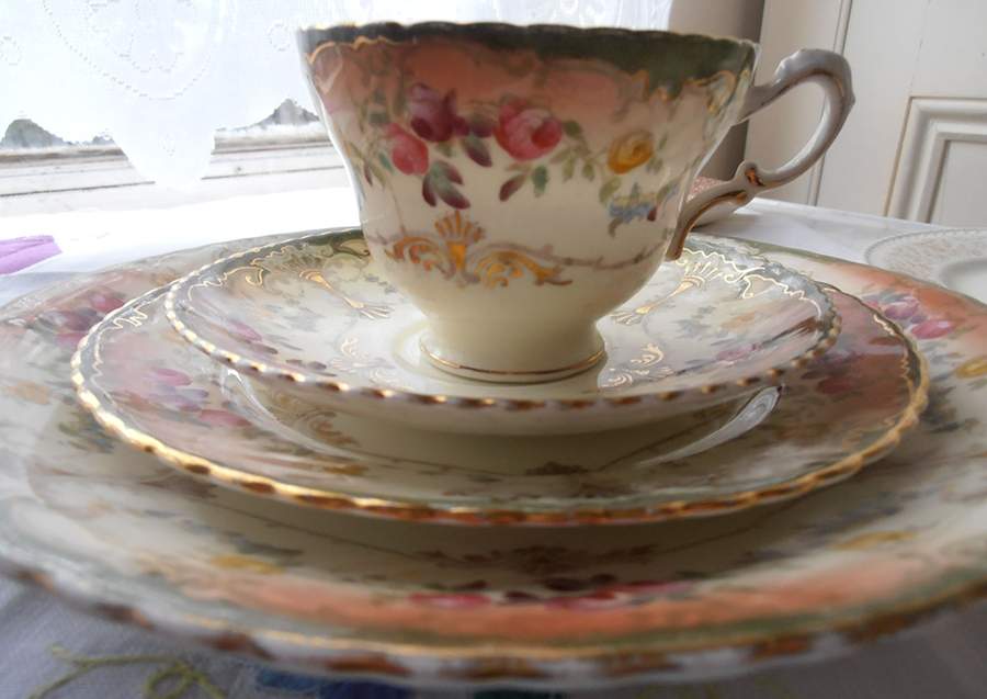 Langton Footed Cup & Saucer Set by Samuel Radford-1