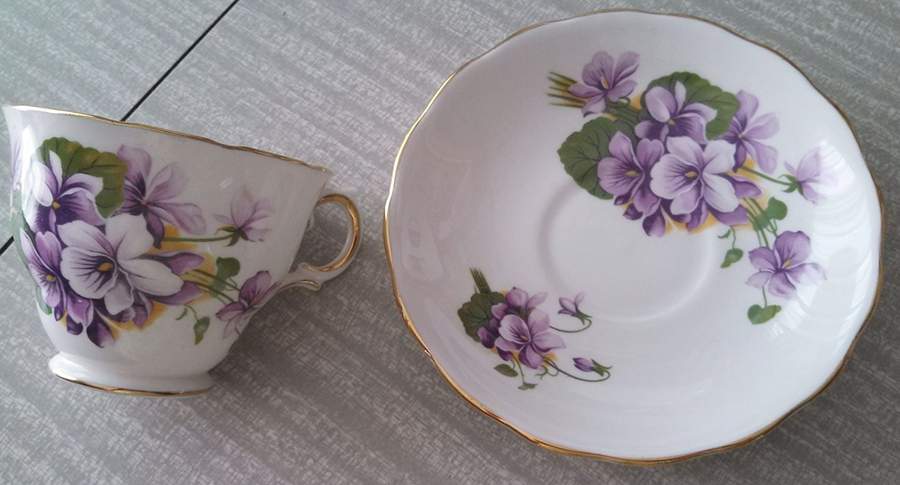ROK44 Footed Cup & Saucer Set by Royal Kent (England)-1