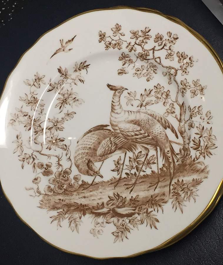 Pheasant Brown Dinner Plate by Royal Worcester-1