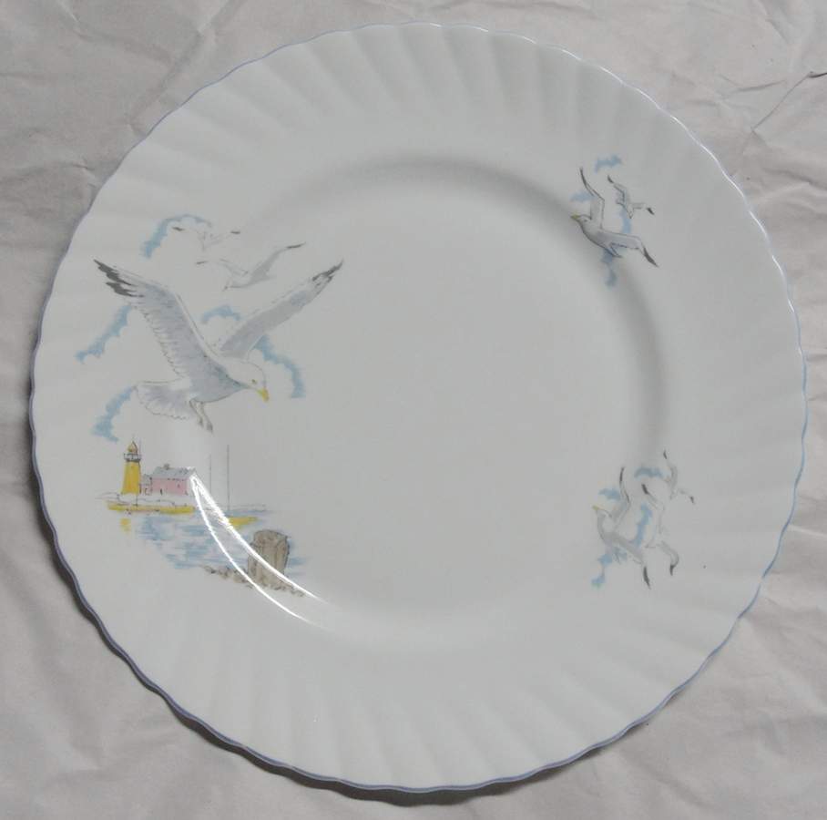 Seagull (Fluted) Salad Plate by Rosina-Queens-1