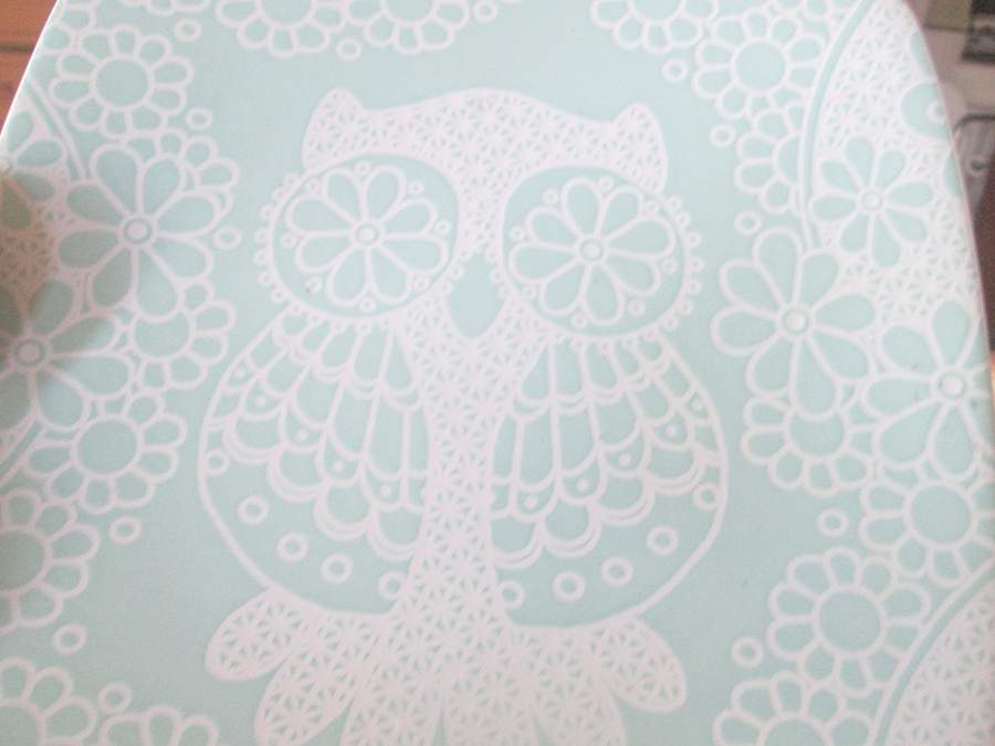Lace Owl-Blue Salad Plate by Roscher & Co-1