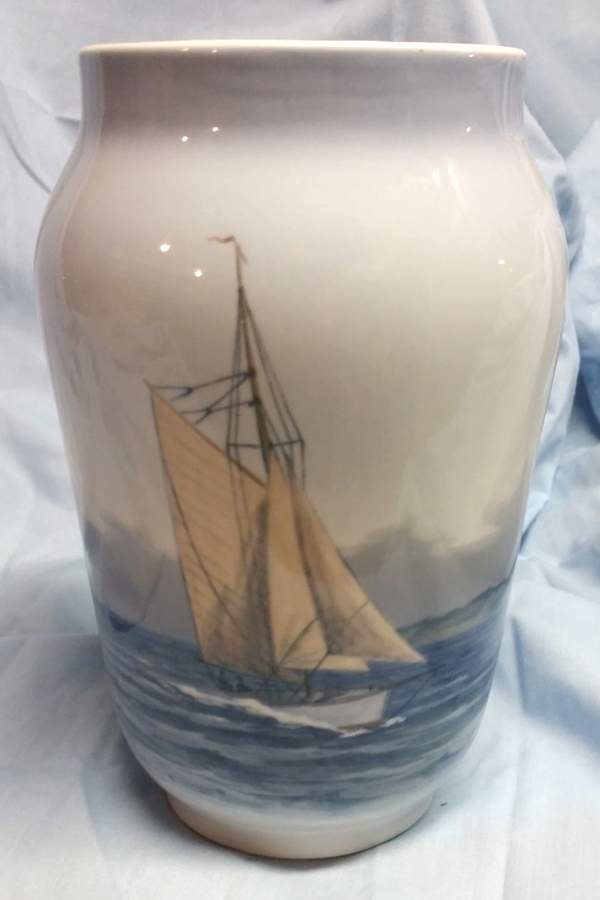 Royal Copenhagen Vase Sailboat Seascape Vase - No Box by Royal Copenhagen-1