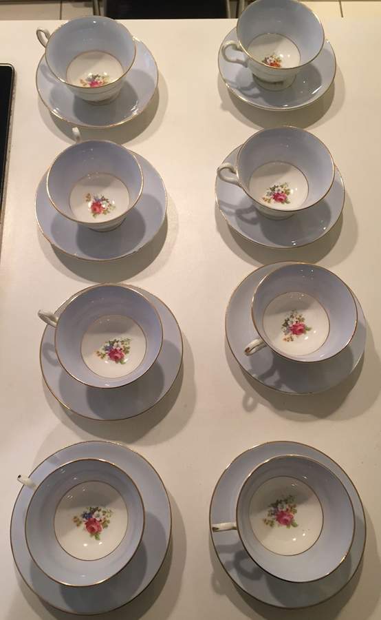 5026 Footed Cup & Saucer Set by Rosina-Queens-1
