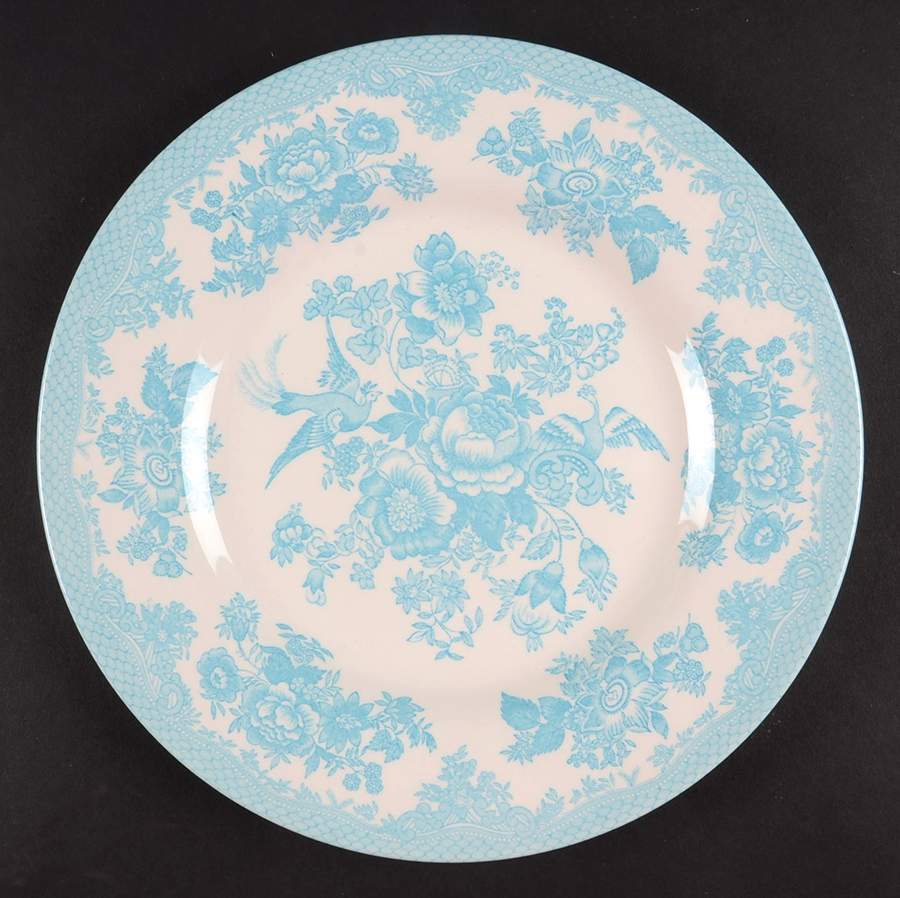 Asiatic Pheasant-Turquoise Salad Plate by Royal Stafford-1