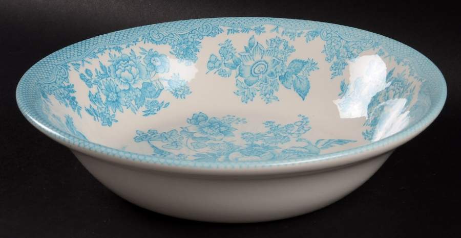 Asiatic Pheasant-Turquoise 9" Round Vegetable Bowl by Royal Stafford-1